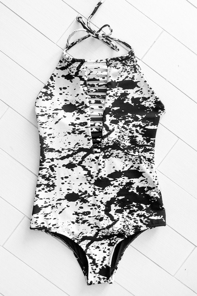 Stained Snow One-piece Swimsuit