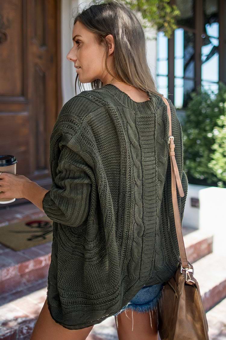 Olive Green Cardigan