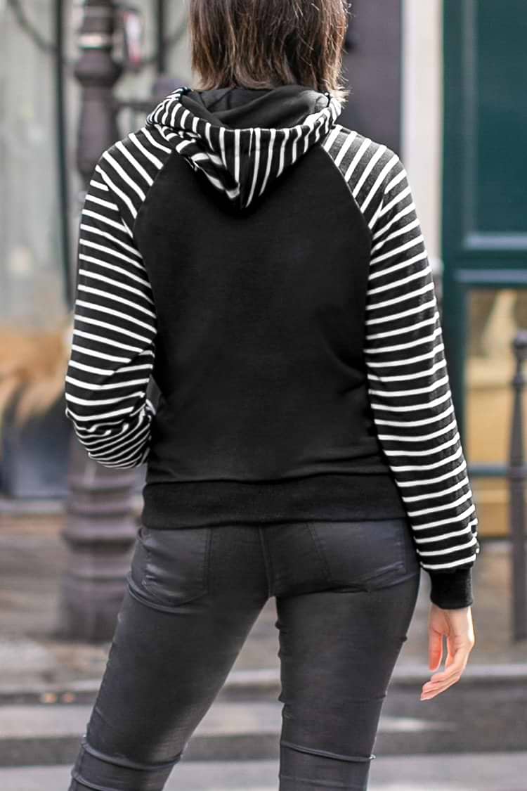 Black Stripe Hoodie