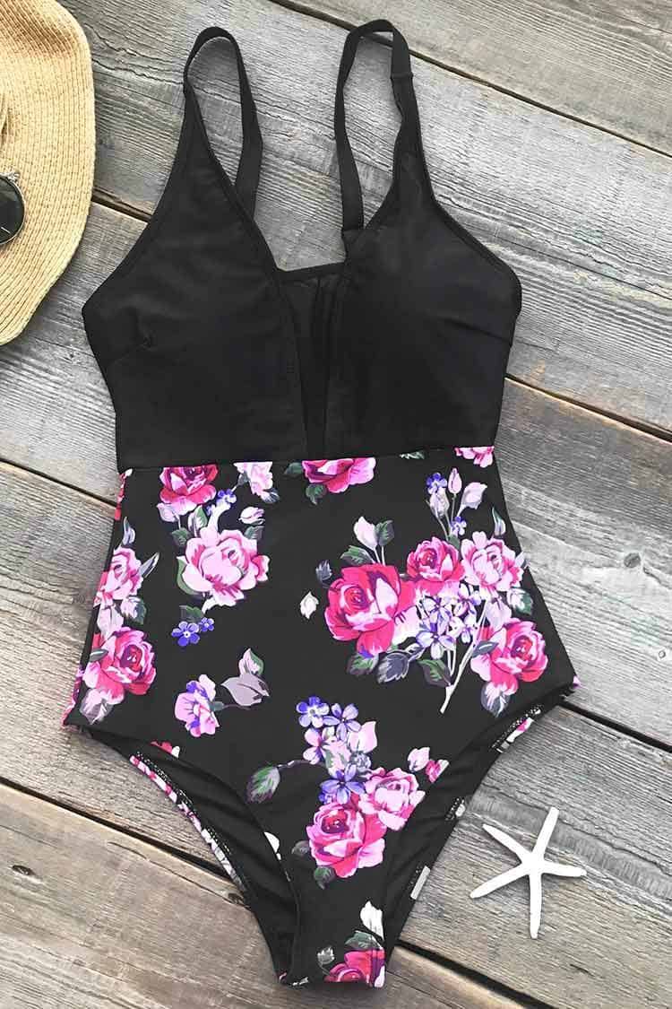 Blooming In The Dream Print One-piece Swimsuit