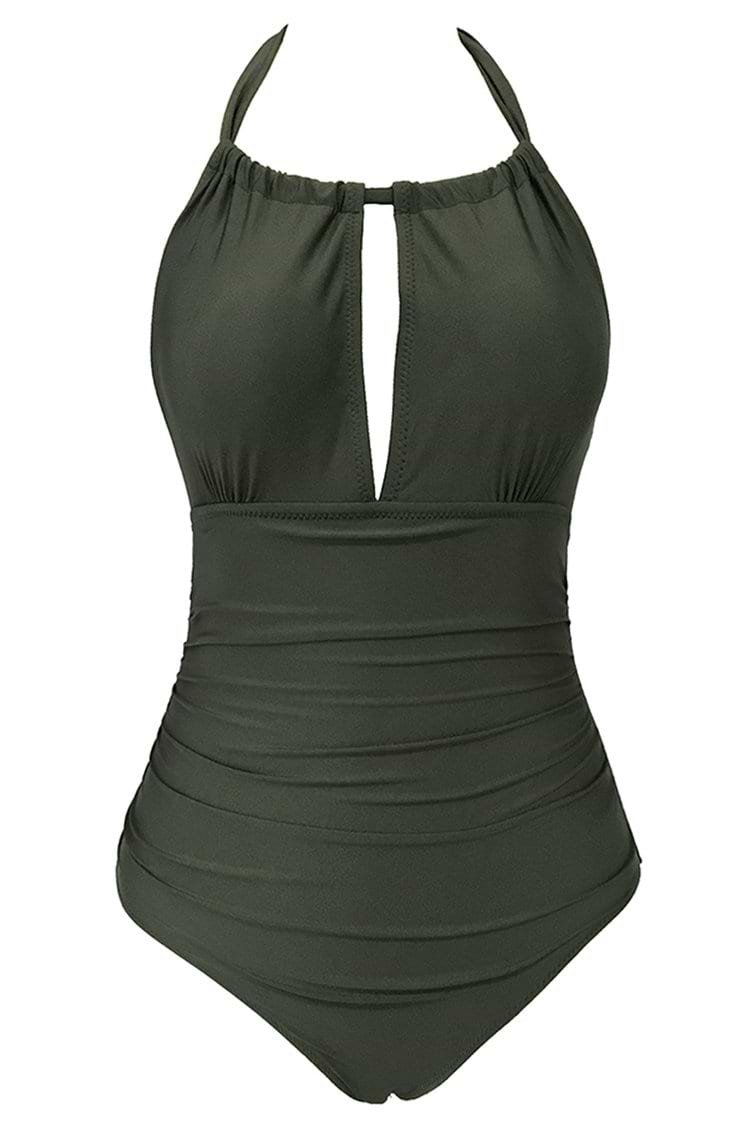 I Like You Halter One-piece Swimsuit