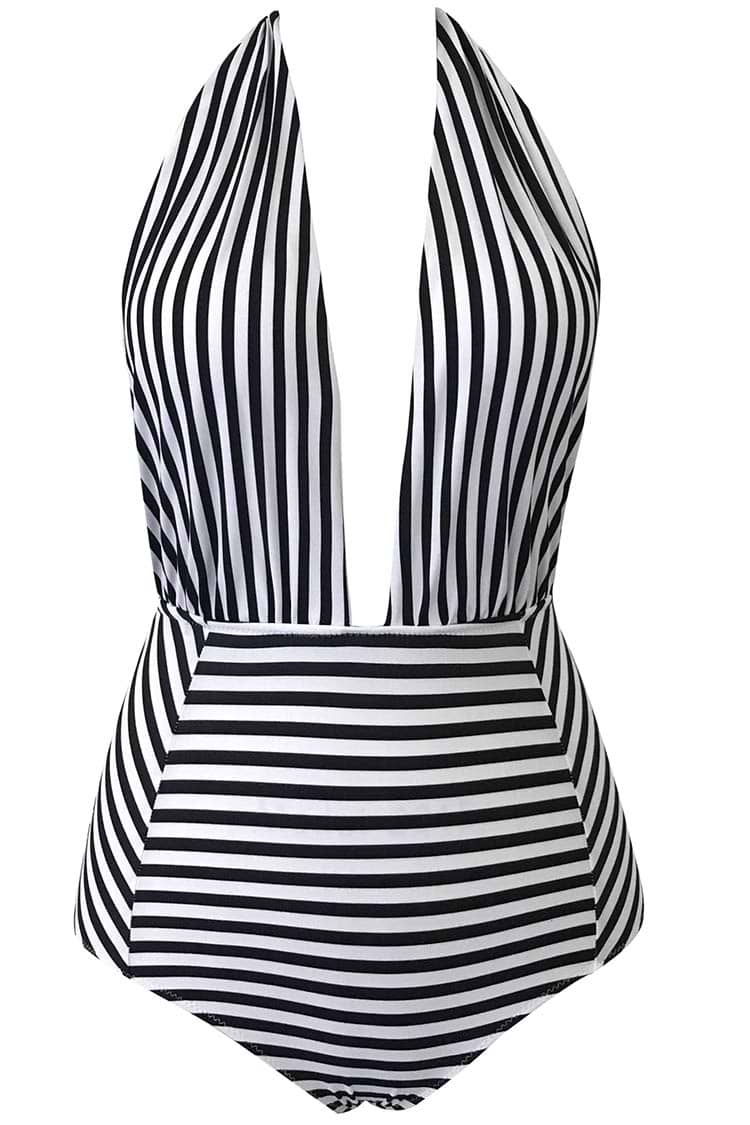Farewell Cambridge Stripe One-piece Swimsuit