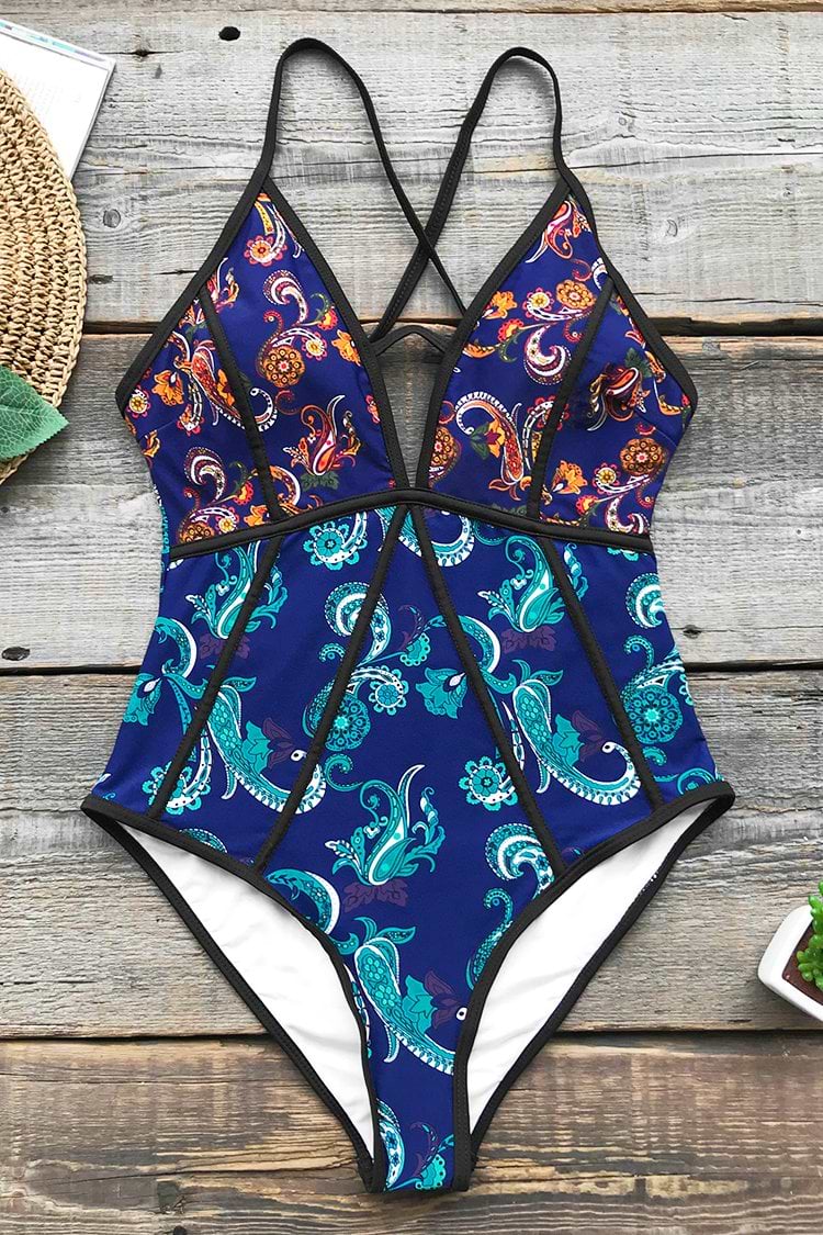Exotic Place Print One-piece Swimsuit