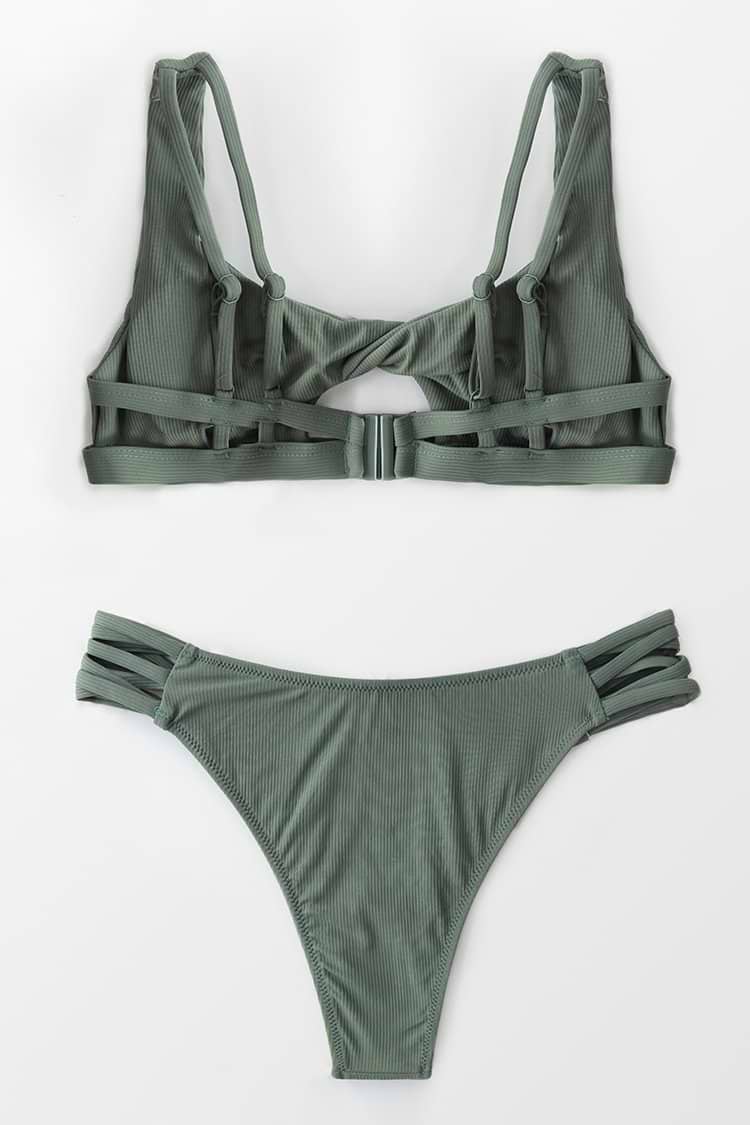 peek a boo cut out bikini top