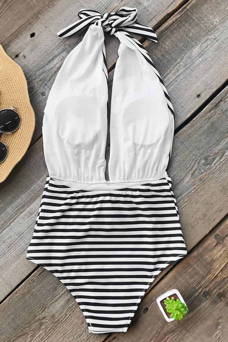 Farewell Cambridge Stripe One-piece Swimsuit