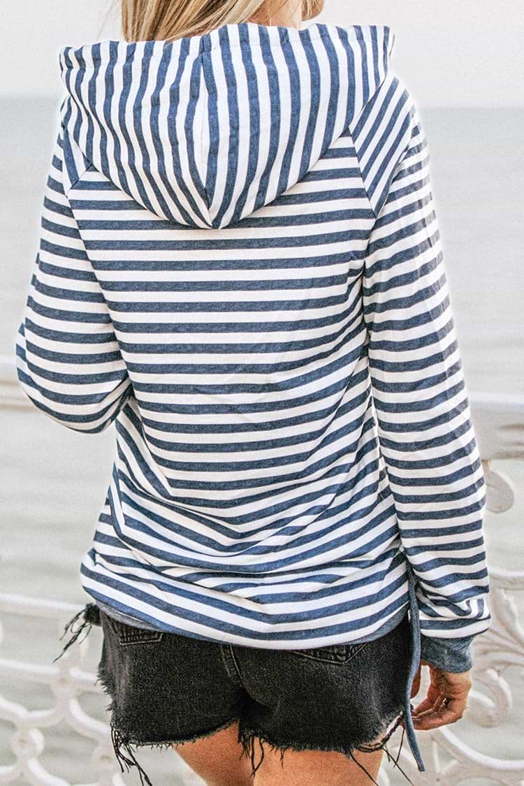 Blocked and Striped Hoodie