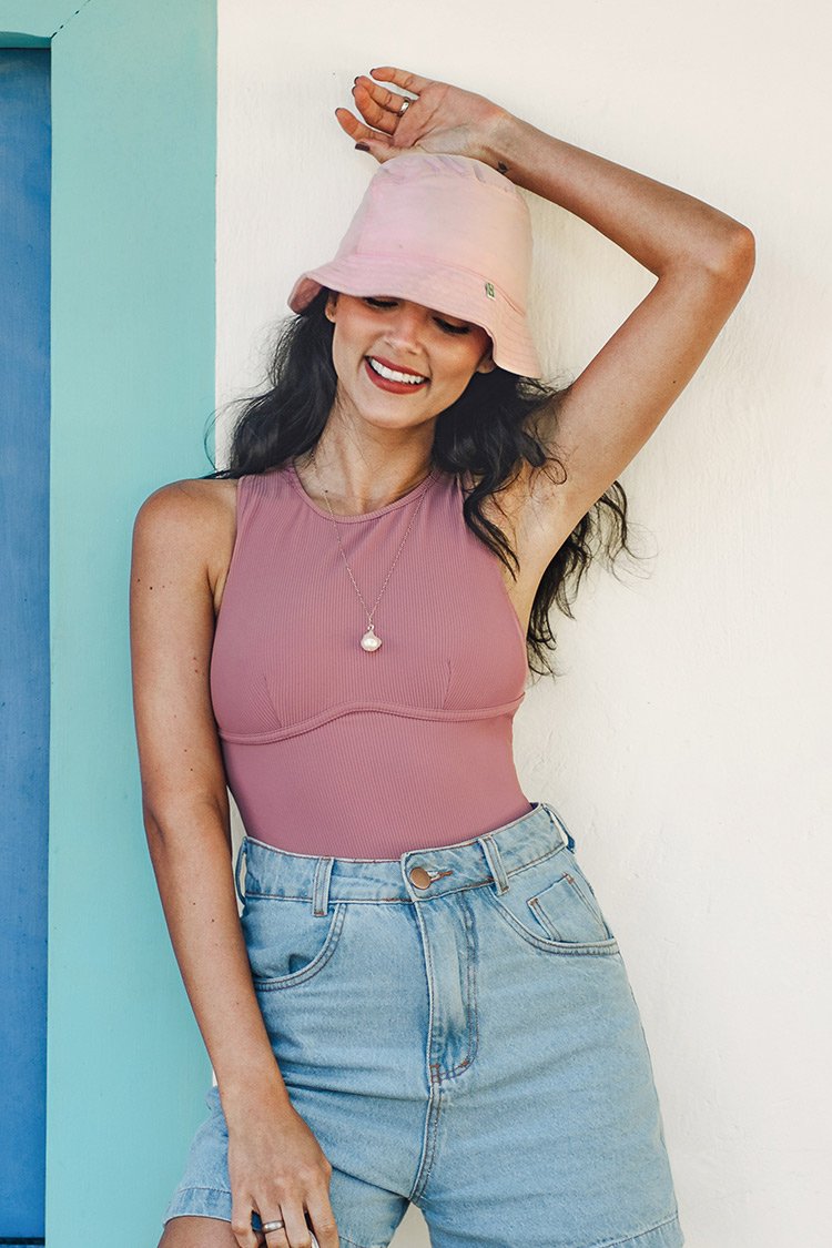 Dusty Rosa Tank-Bodysuit