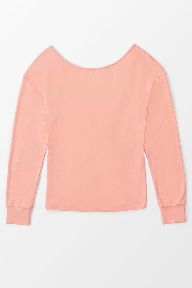 Pfirsichfarbenes Sweatshirt