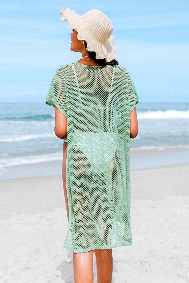 Cover up vert évidé et fendu