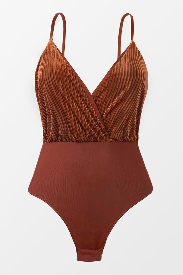 Body froncé à bretelles réglables