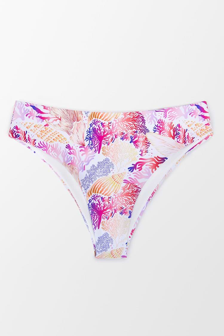 Octavia Coral Print Bikini Bottom