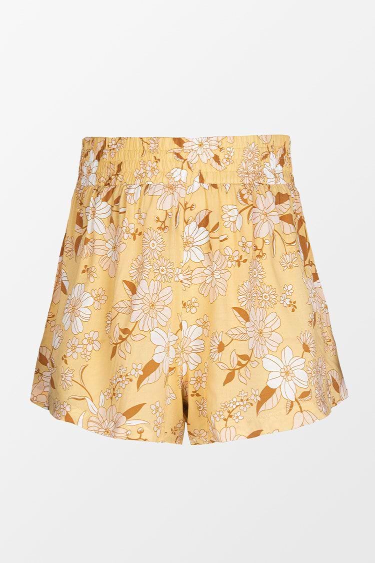 Short à taille élastique et imprimé floral