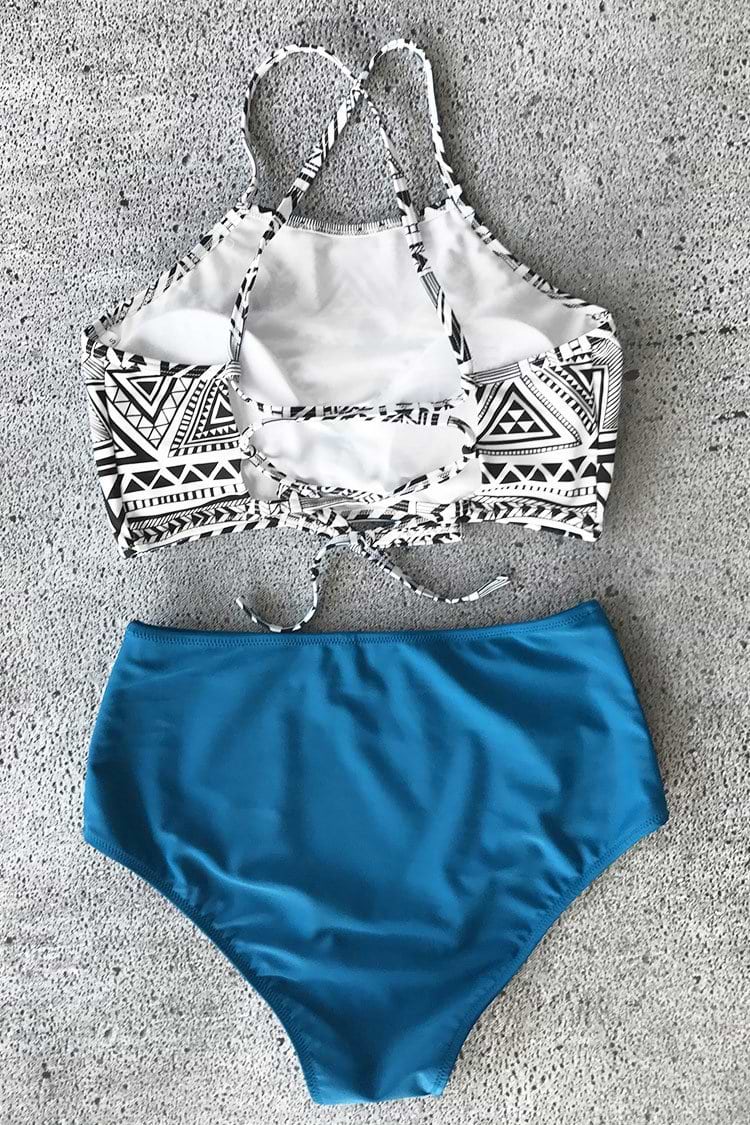 Einfache Einheit Kreuz Bikini Anzug