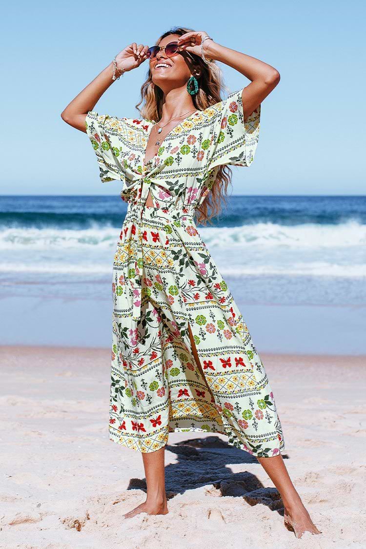 Ellison Floral Tie Front Dress