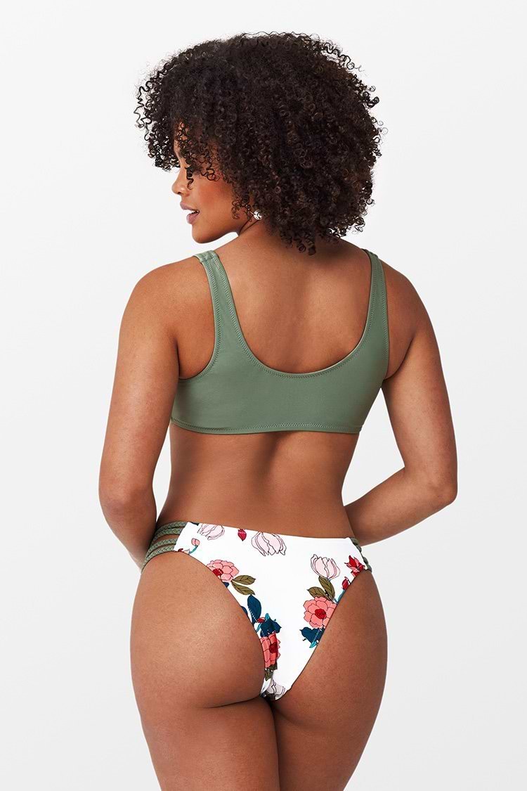 Knotted Front and Strappy Bikini Set