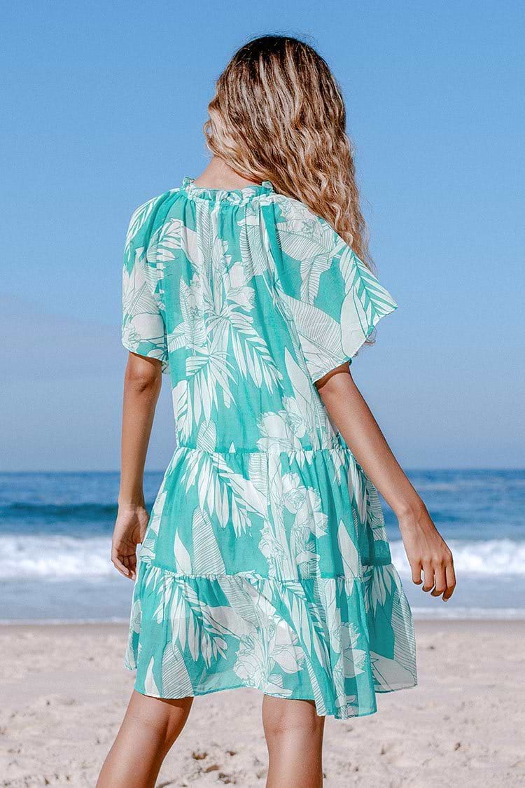 Ivanna Floral Print Tiered Dress