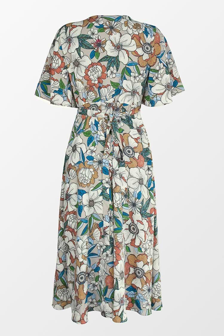 Scarlette Floral V-Neck Midi Dress