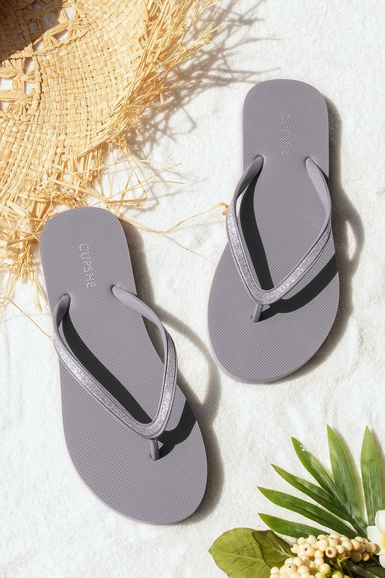 Slate Grey Flip Flops