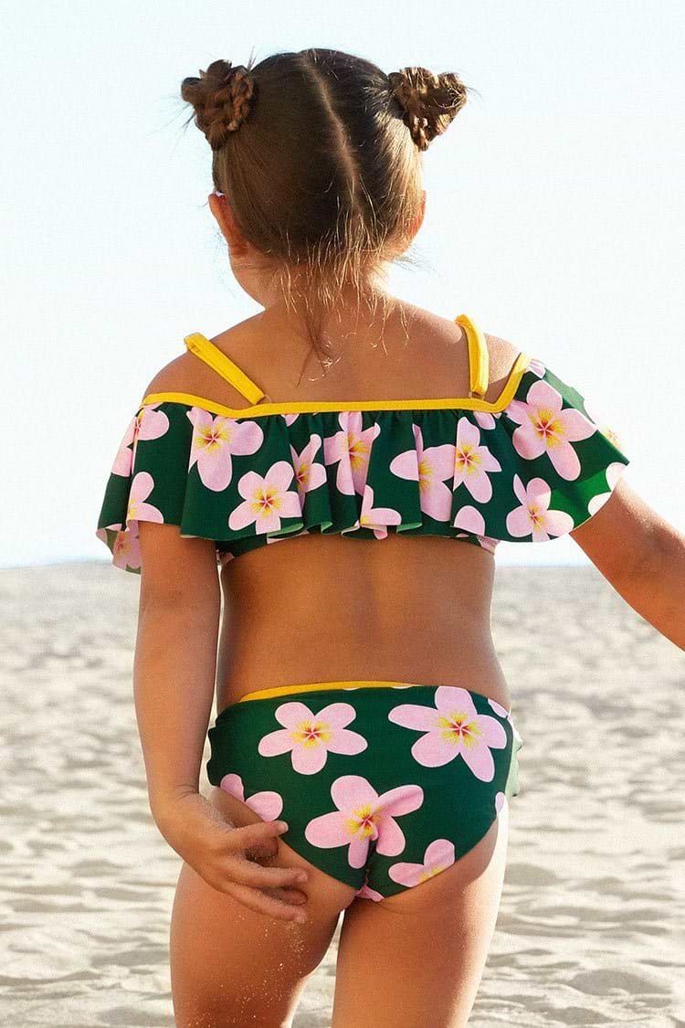 Haley Off Shoulder Ruffle Bikini For Toddler Girls And Girls