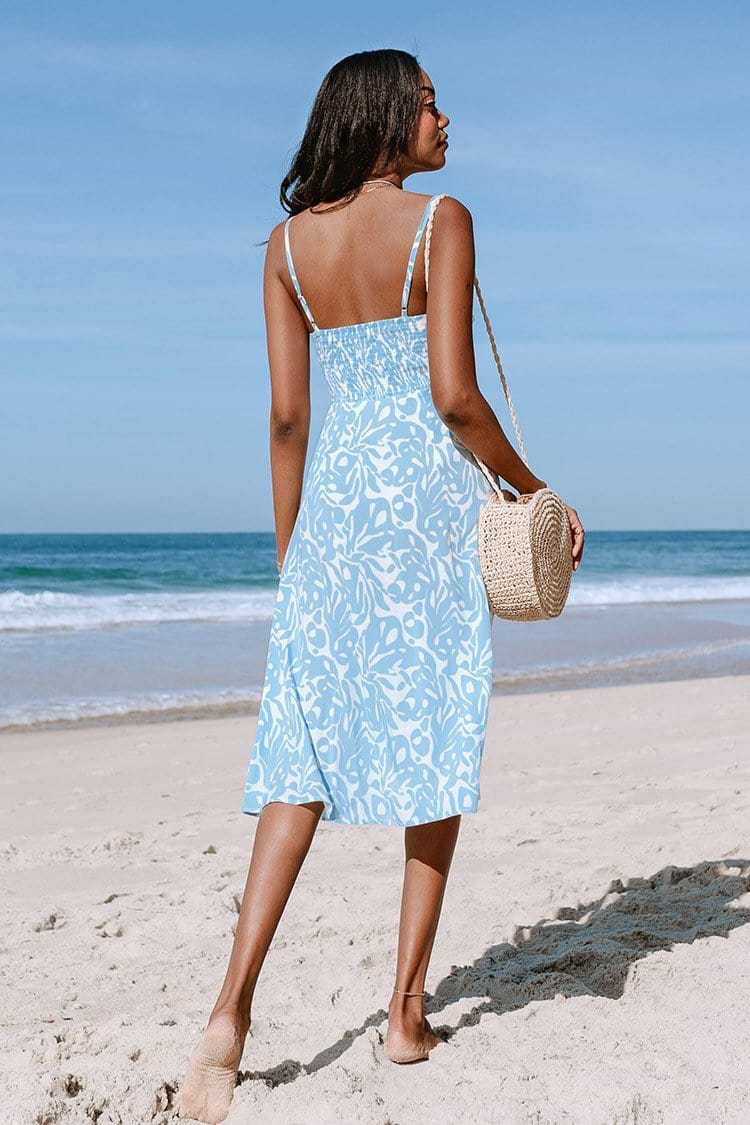 Addilynn Monochrome Print Tie Front Slip Dress