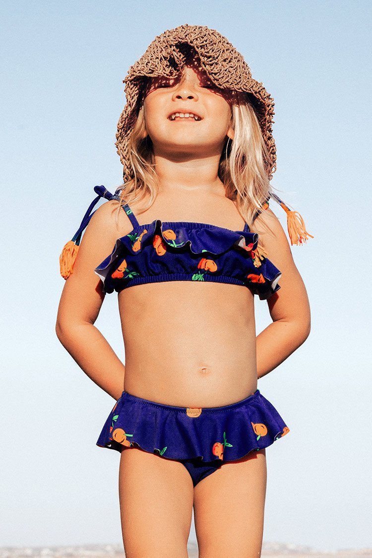 Sweet Cherry Ruffle Bikini For Toddler Girls and Girls