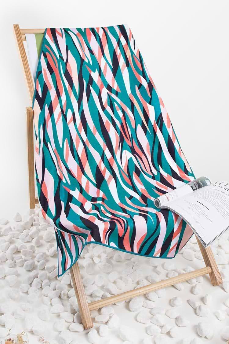 Ripple Zebra Striped Beach Blanket