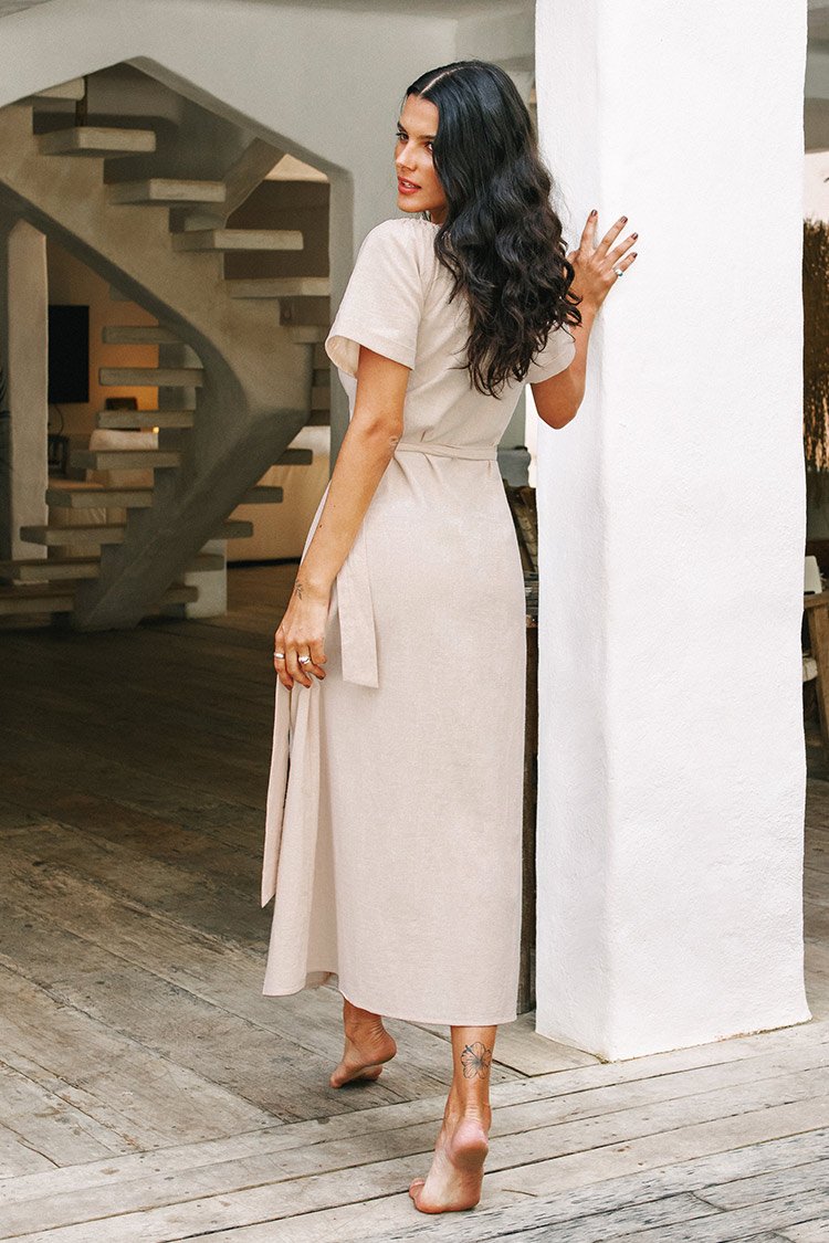 Harleigh Wrap Tie Waist Dress