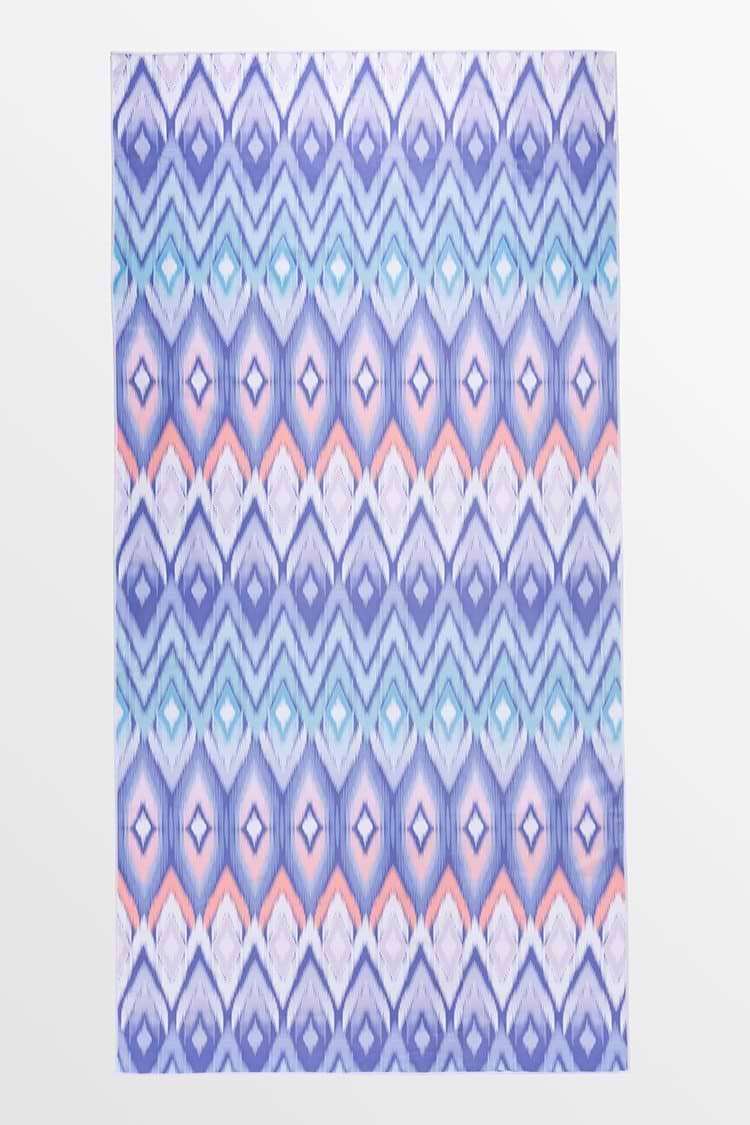 Blue Charm Geo Print Beach Blanket
