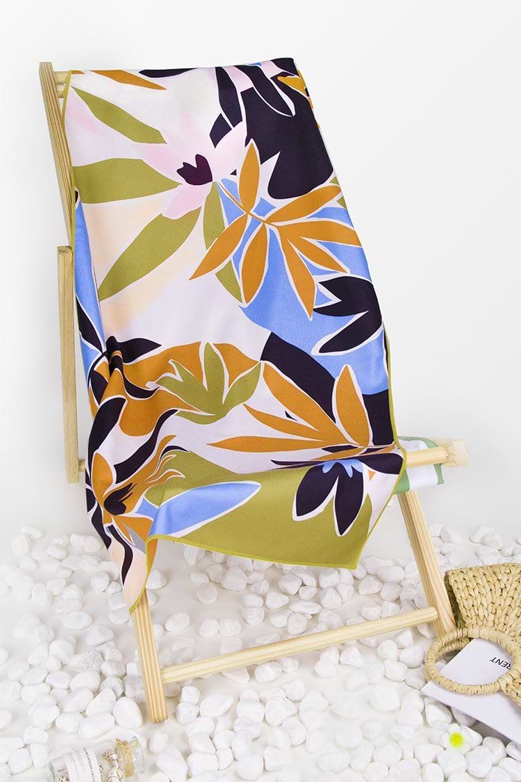 Tropical Romance Leafy Beach Blanket