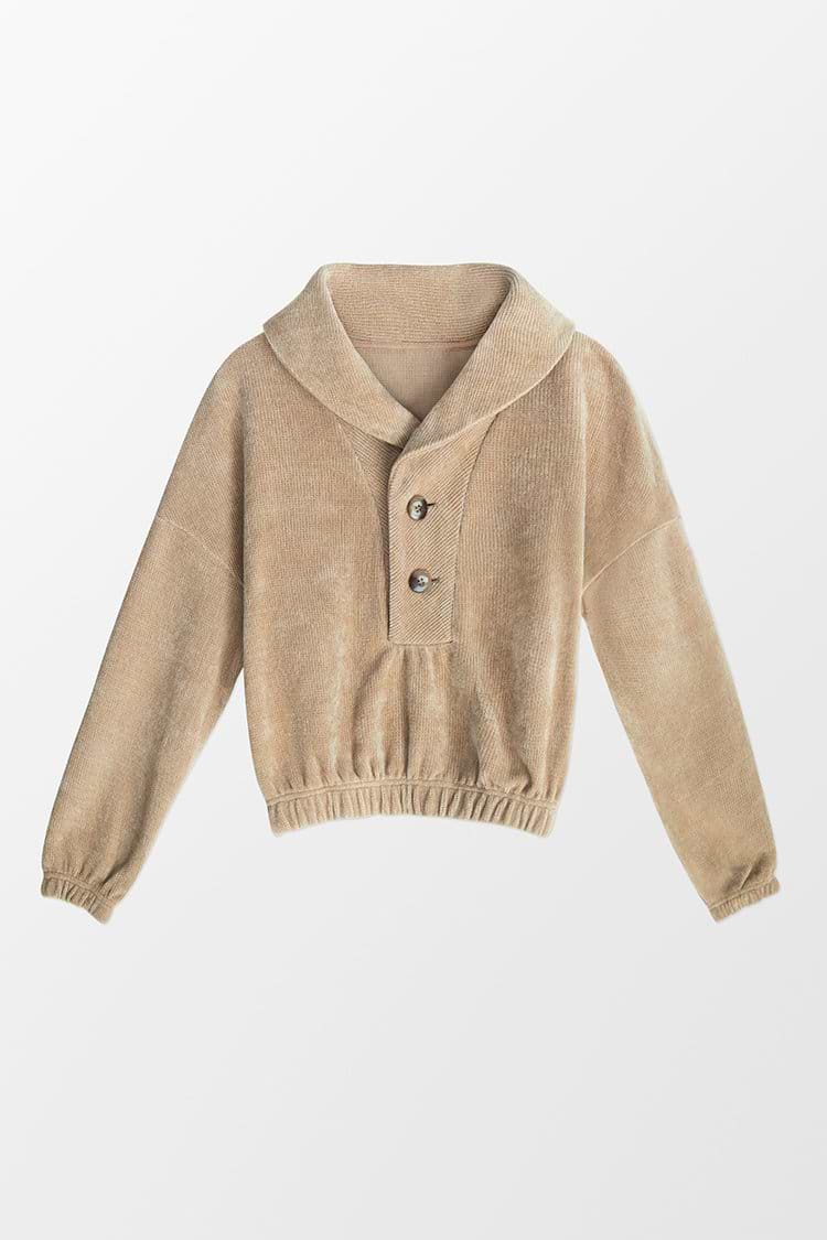 Sweatshirt mit Knopfleiste