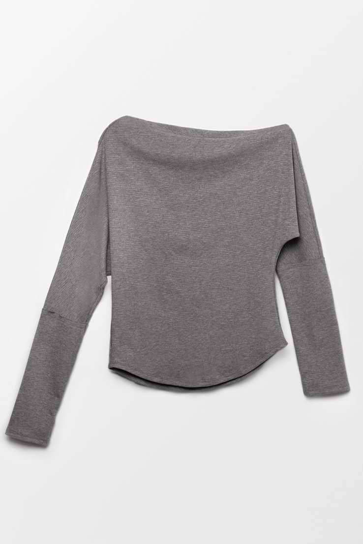 Basic-Sweatshirt in Grau