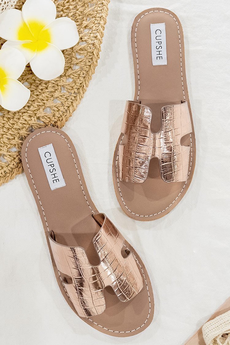 Bastille Wide Strap Slide Sandals