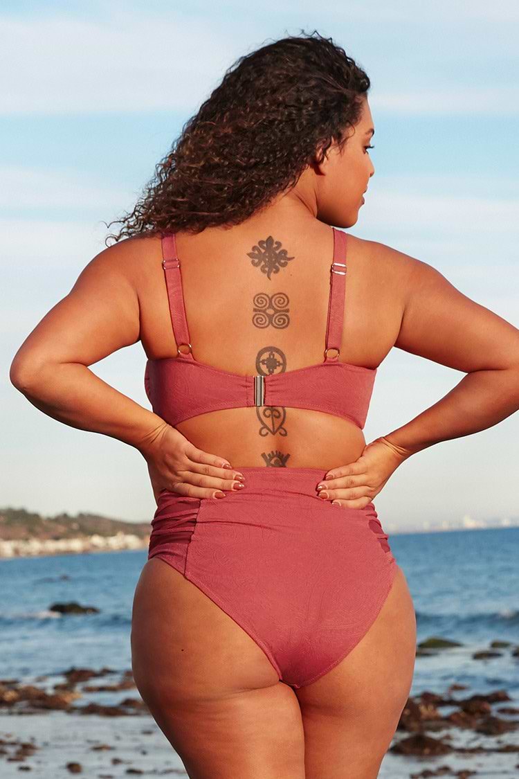 Bikini grande taille en mesh