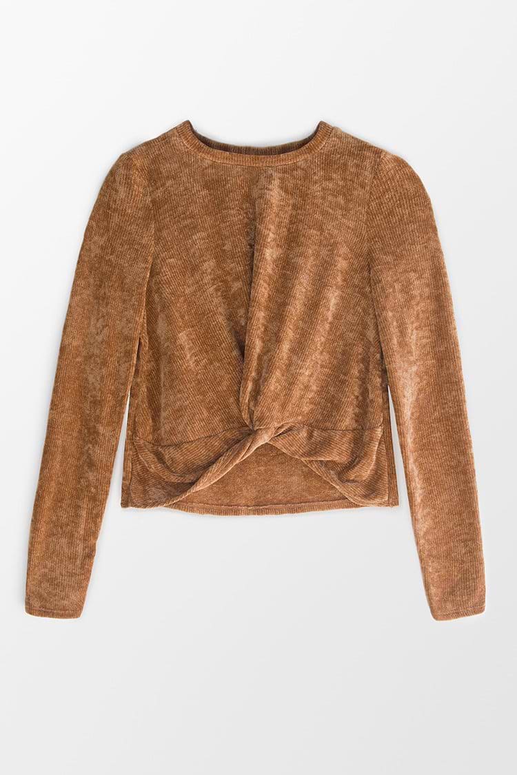 Sandstone Twist Front Sweatshirt