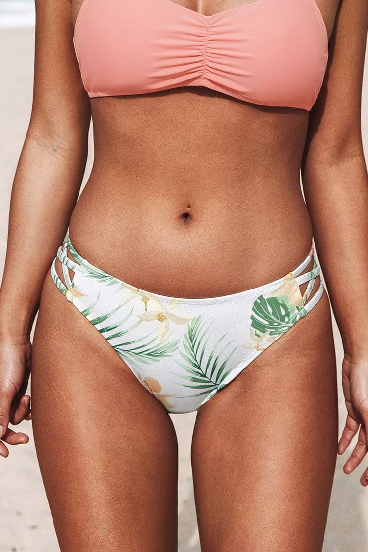 Bikini-Hose mit tropischem Blumenmuster