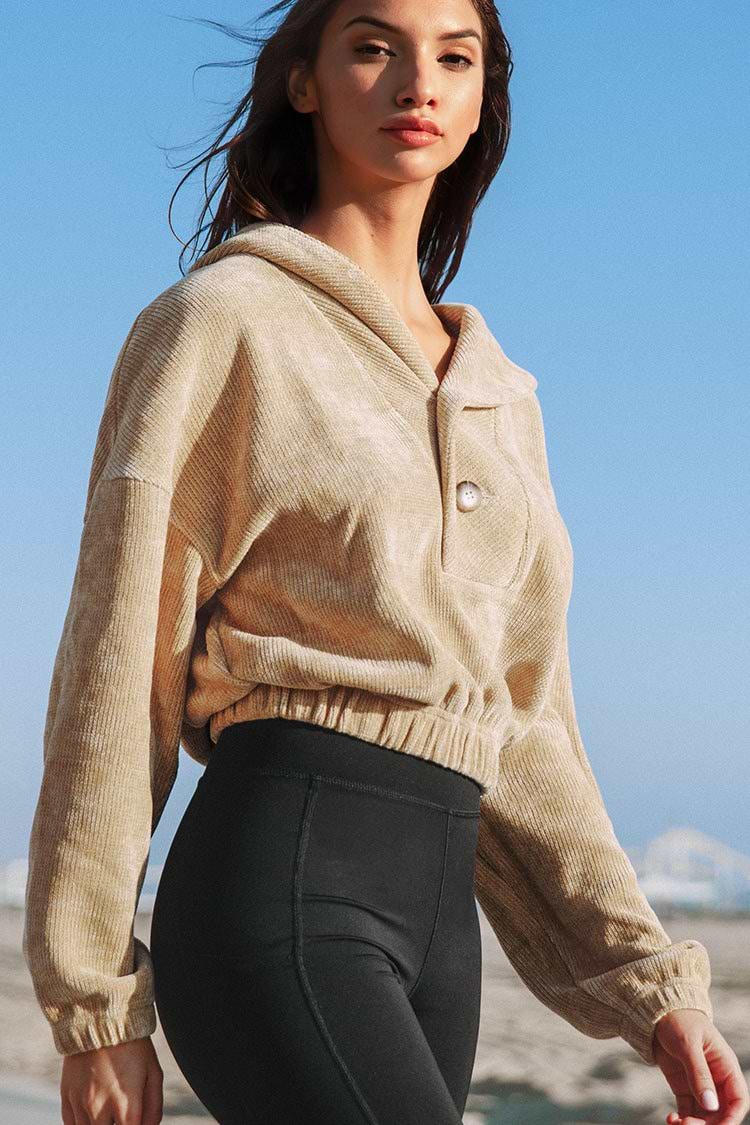 Sweatshirt mit Knopfleiste