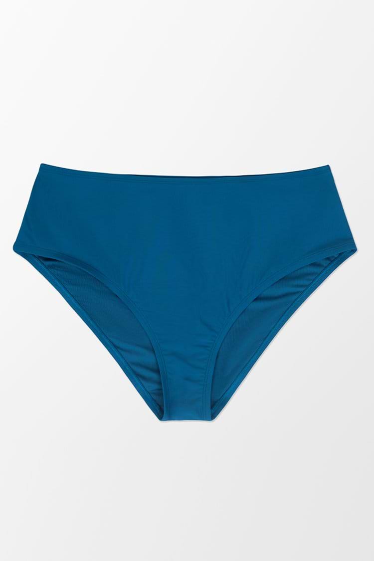 Plus Size Navy High Waisted Bikini Bottom