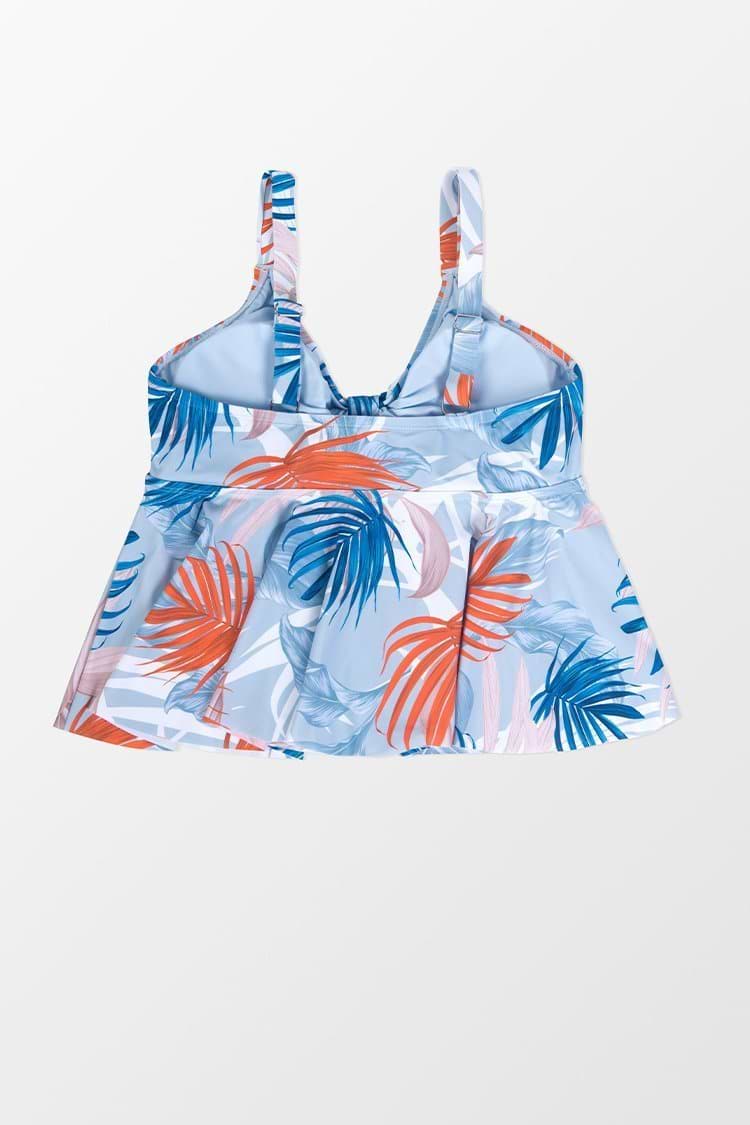 Myra Ruffle Hem Plus Size Tankini Top