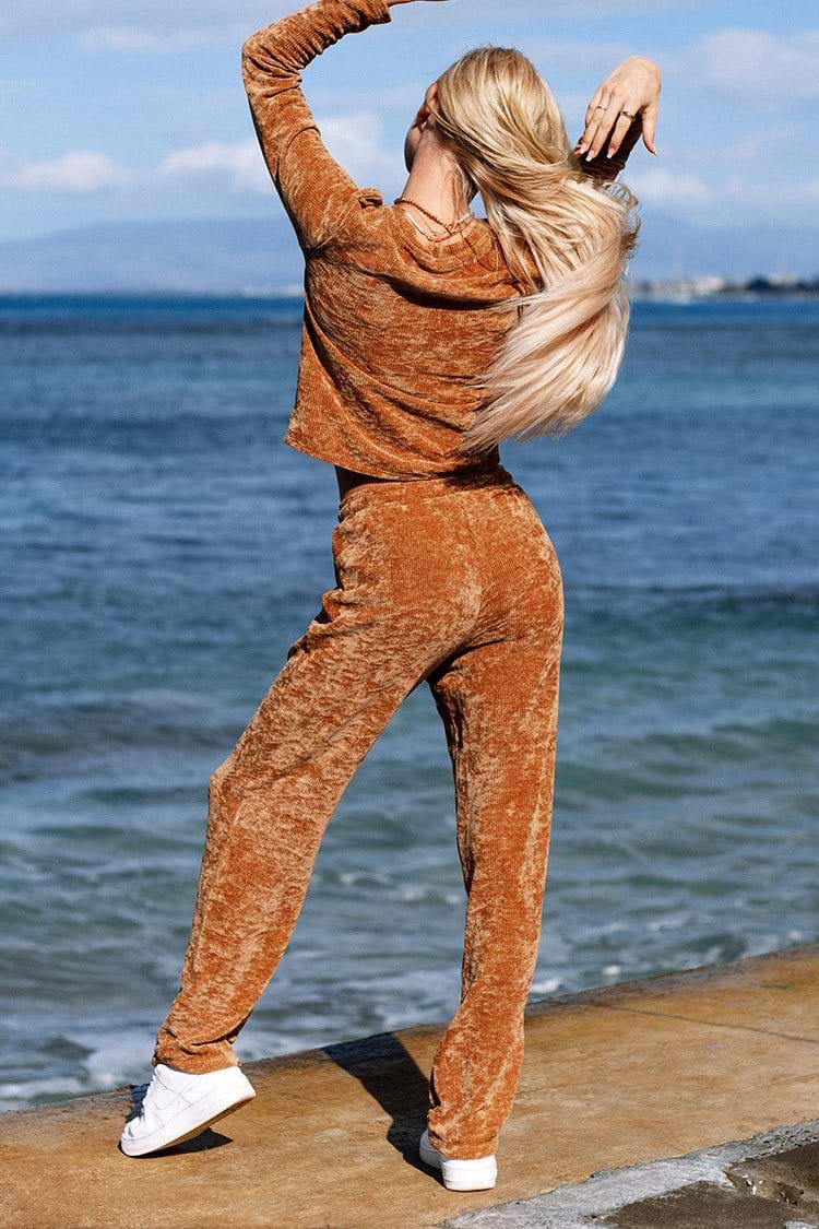 Geraffte Jogginghose mit Kordelzug