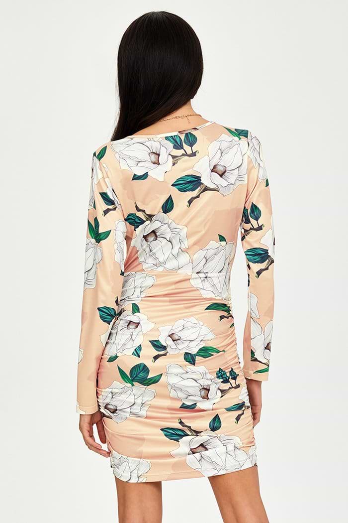 Robe courte à imprimé floral
