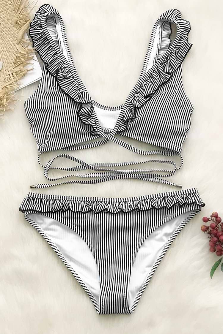 Aufgehende Sonne Gekräuselter Bikini