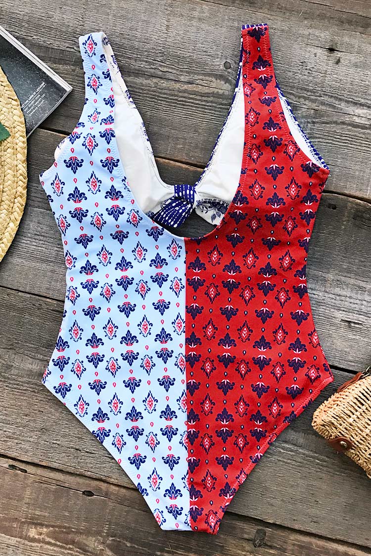 Colorful Girl Print One-piece Swimsuit