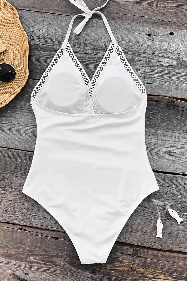 Angel's Wings Halter One-piece Swimsuit