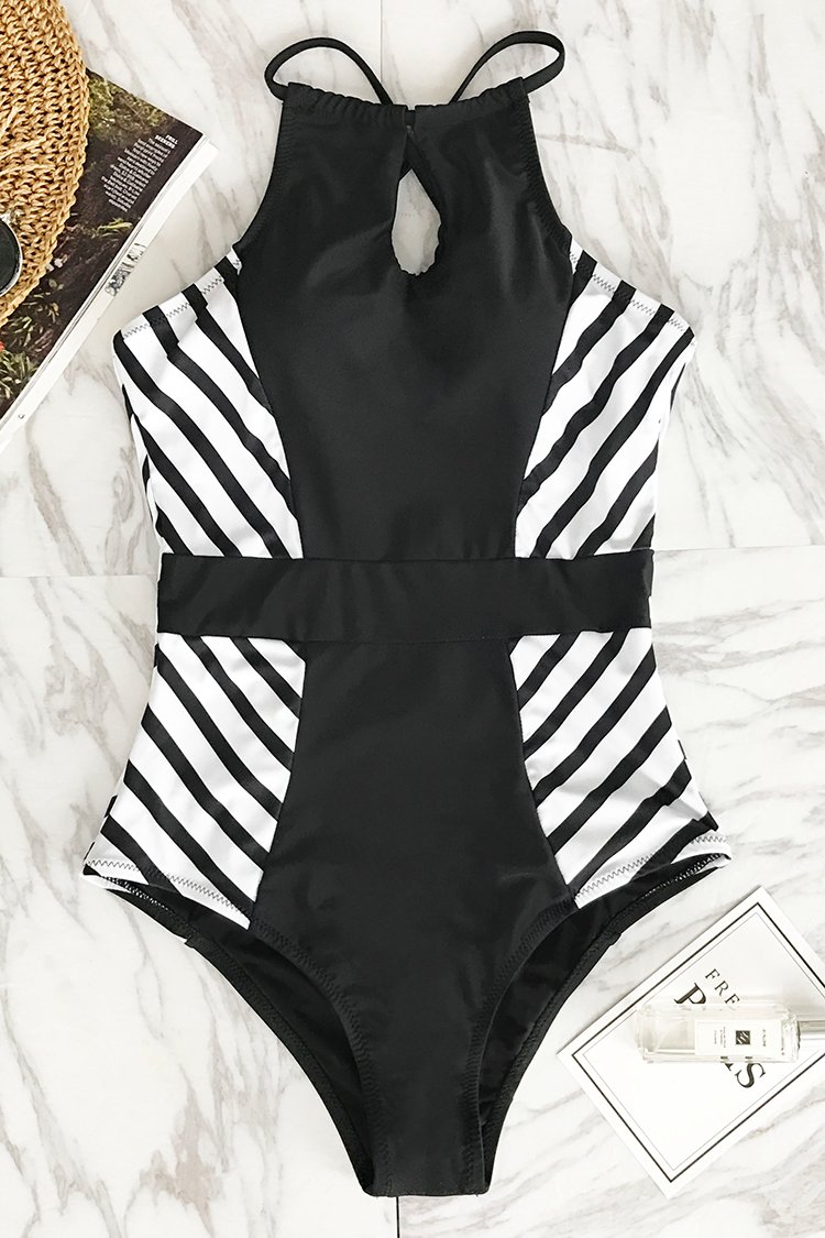 Office Lady Cross One-piece Swimsuit