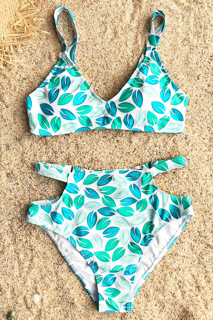 Green Jade High-waisted Bikini Set