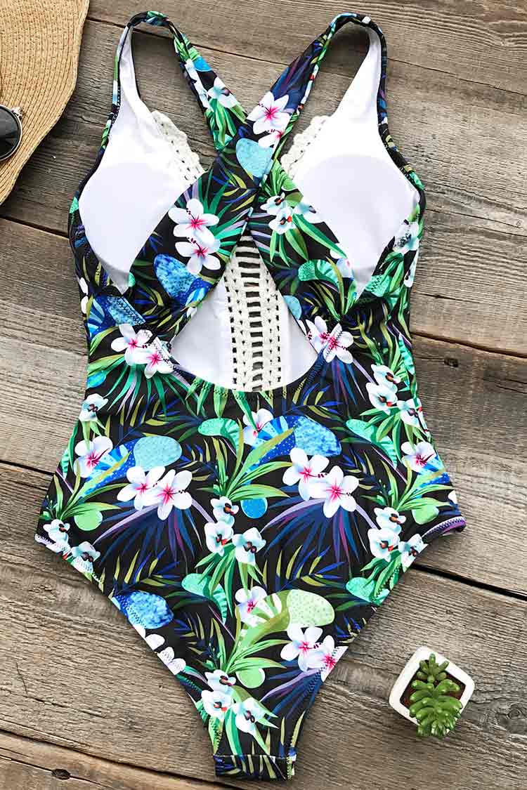 Lost Woods Print One-piece Swimsuit