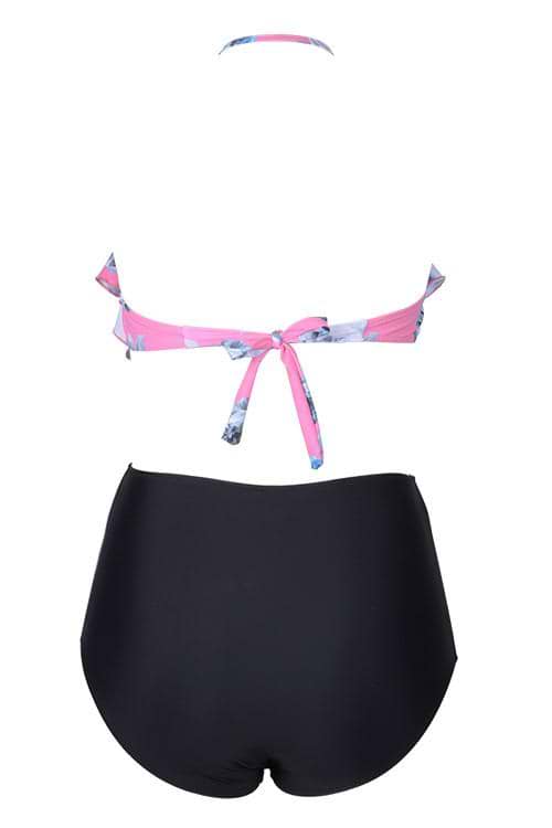 Way to Sway Floral Falbala Bikini Set