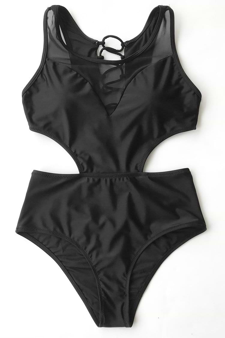 Easy Flirt Lace Up One-piece Swimsuit