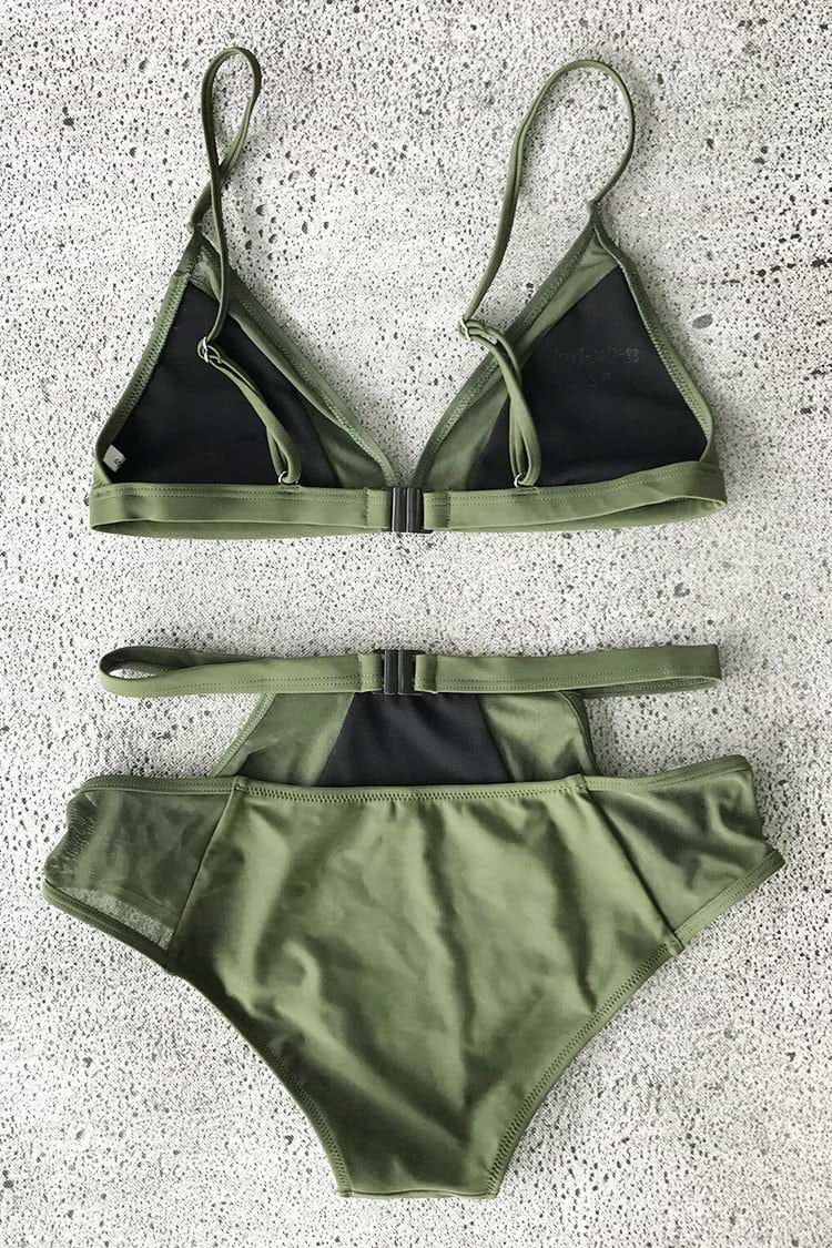 Dare To Begin Mesh Splicing Bikini Set