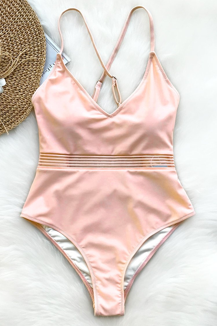 Endearing Smile Solid One-piece Swimsuit
